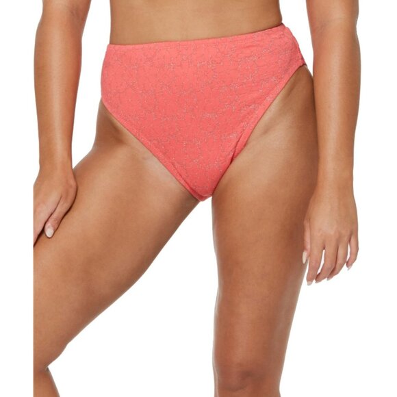 Jessica‎ Simpson Size S Mandarin Flower Power Print High-Waist Bikini Bottom NWT - Picture 1 of 8